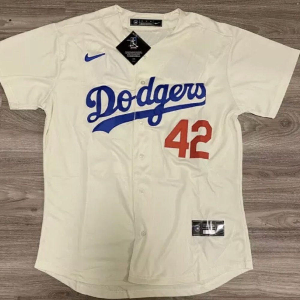 LA Dodgers Jackie Robinson Jersey (Cream)